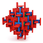 larger than earth dominoes called blokix amazing red and blue structure