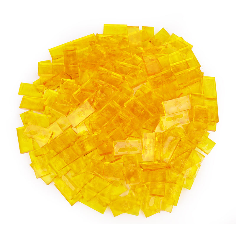 Clear yellow dominoes honey amber style color