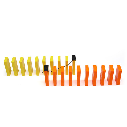 clip and string pack ten dominoes yellow and orange