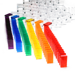 Clear Mixed assorted dominoes bulk dominoes clear streams of color