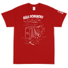 Bulk Dominoes Tech style t shirt red topple your way to glory while wearing your best shirt