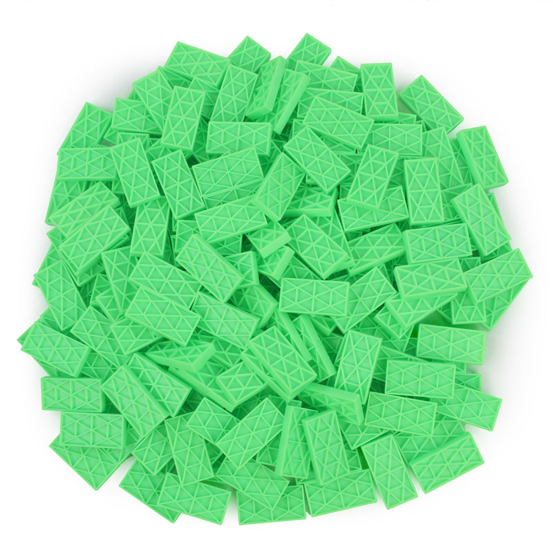 Neon Green kinetic dominoes