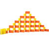 Kinetic Domino Toppling Kit pyramid of orange and yellow