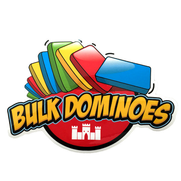 Bulk Dominoes Sticker logo white background